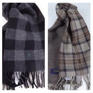 Polo Ralph Lauren Buffalo Plaid & Reversible Scarf